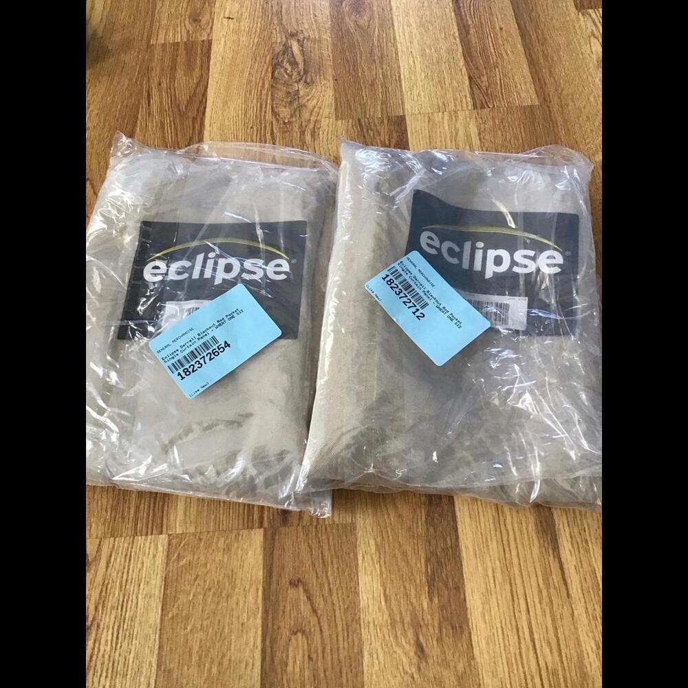 Set of 2 eclipse window curtain panels, new, tan, 37x84